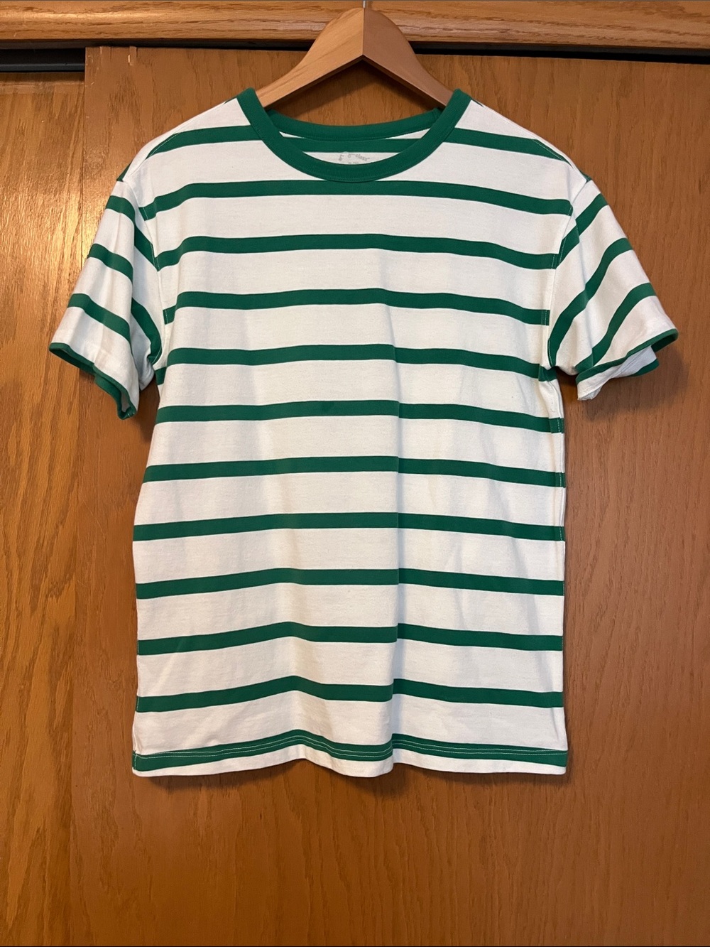 art class Green and White Striped Short Sleeve Tee